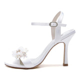 Stiletto Heel 9.5cm Silk-Like Shoes CK0449 - COCOMELODY