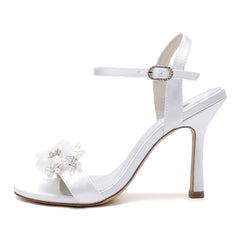 Stiletto Heel 9.5cm Silk-Like Shoes CK0449 - COCOMELODY
