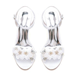 Stiletto Heel 9.5cm Silk-Like Shoes CK0449 - COCOMELODY