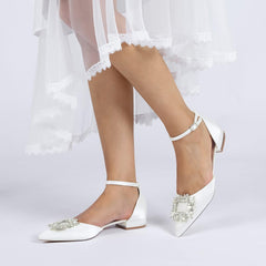Flat Heel 2.5cm Silk-Like Shoes CK0452 - COCOMELODY