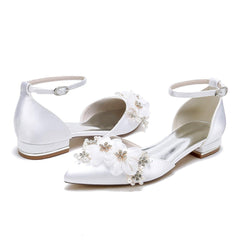 Flat Heel 2.5cm Silk-Like Shoes CK0455 - COCOMELODY