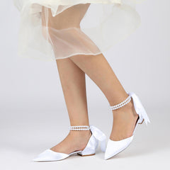 Flat Heel 2.5cm Silk-Like Shoes CK0456 - COCOMELODY