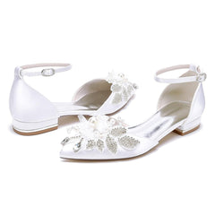 Flat Heel 2.5cm Silk-Like Shoes CK0457 - COCOMELODY