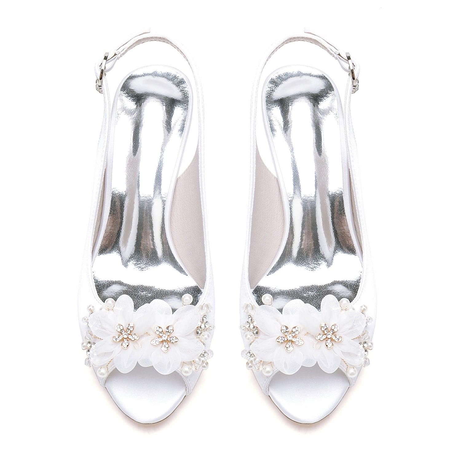 Chunky Heel 6.5cm Silk-Like Shoes CK0465 - COCOMELODY