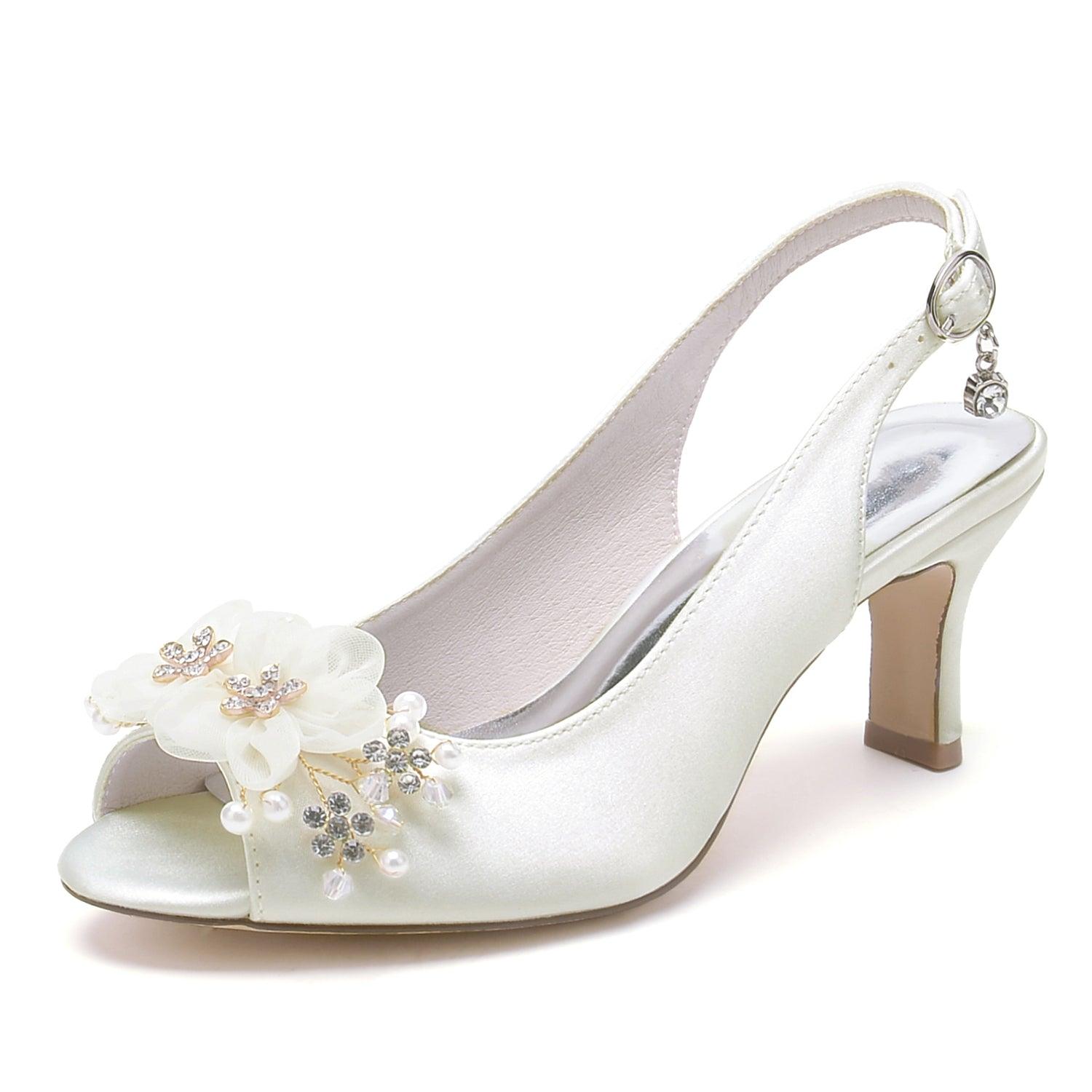 Chunky Heel 6.5cm Silk-Like Shoes CK0465 - COCOMELODY