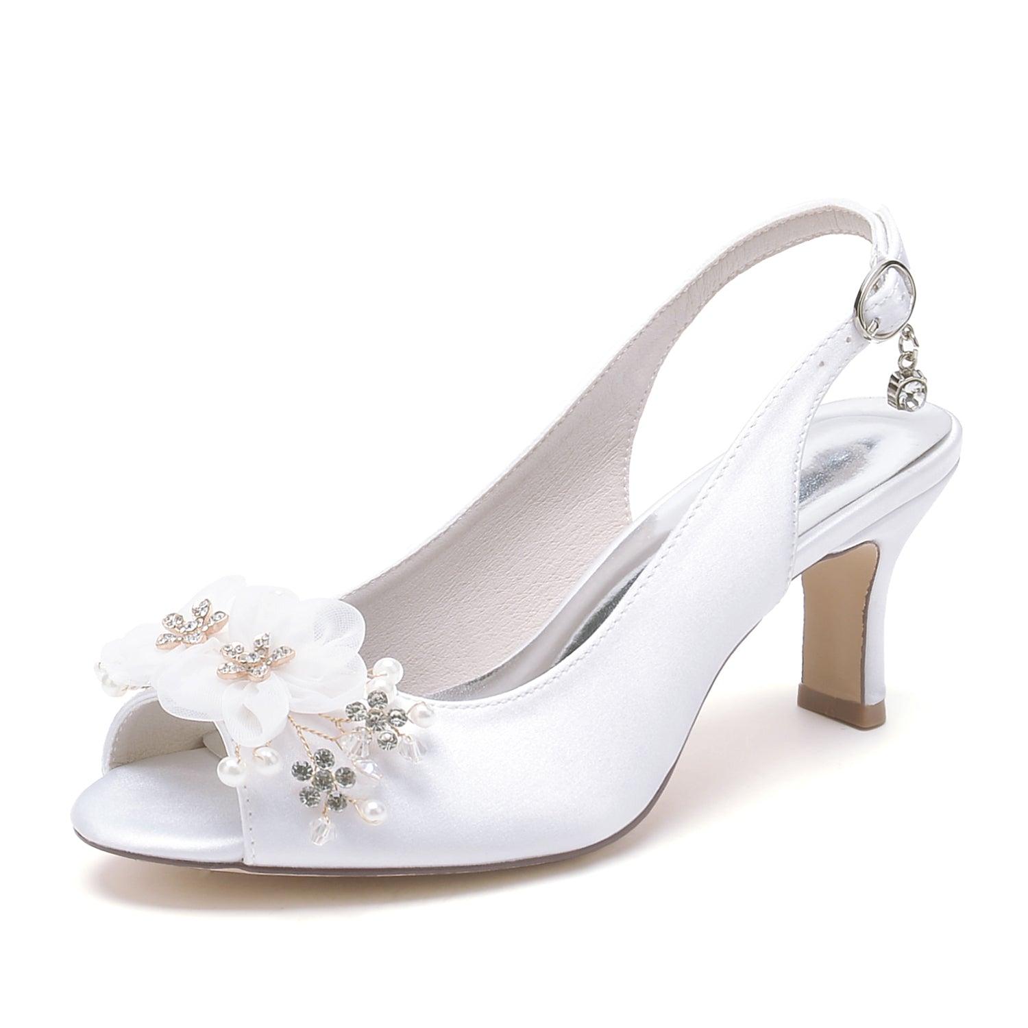 Chunky Heel 6.5cm Silk-Like Shoes CK0465 - COCOMELODY