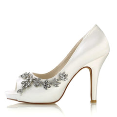 Stiletto Heel 10cm Silk-Like Shoes CK0467 - COCOMELODY