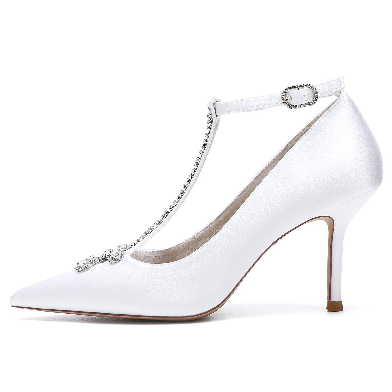 Stiletto Heel 8.5cm Silk-Like Shoes CK0474 - COCOMELODY