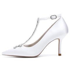 Stiletto Heel 8.5cm Silk-Like Shoes CK0474 - COCOMELODY