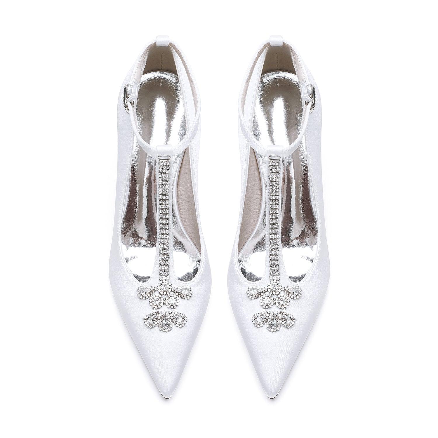 Stiletto Heel 8.5cm Silk-Like Shoes CK0474 - COCOMELODY