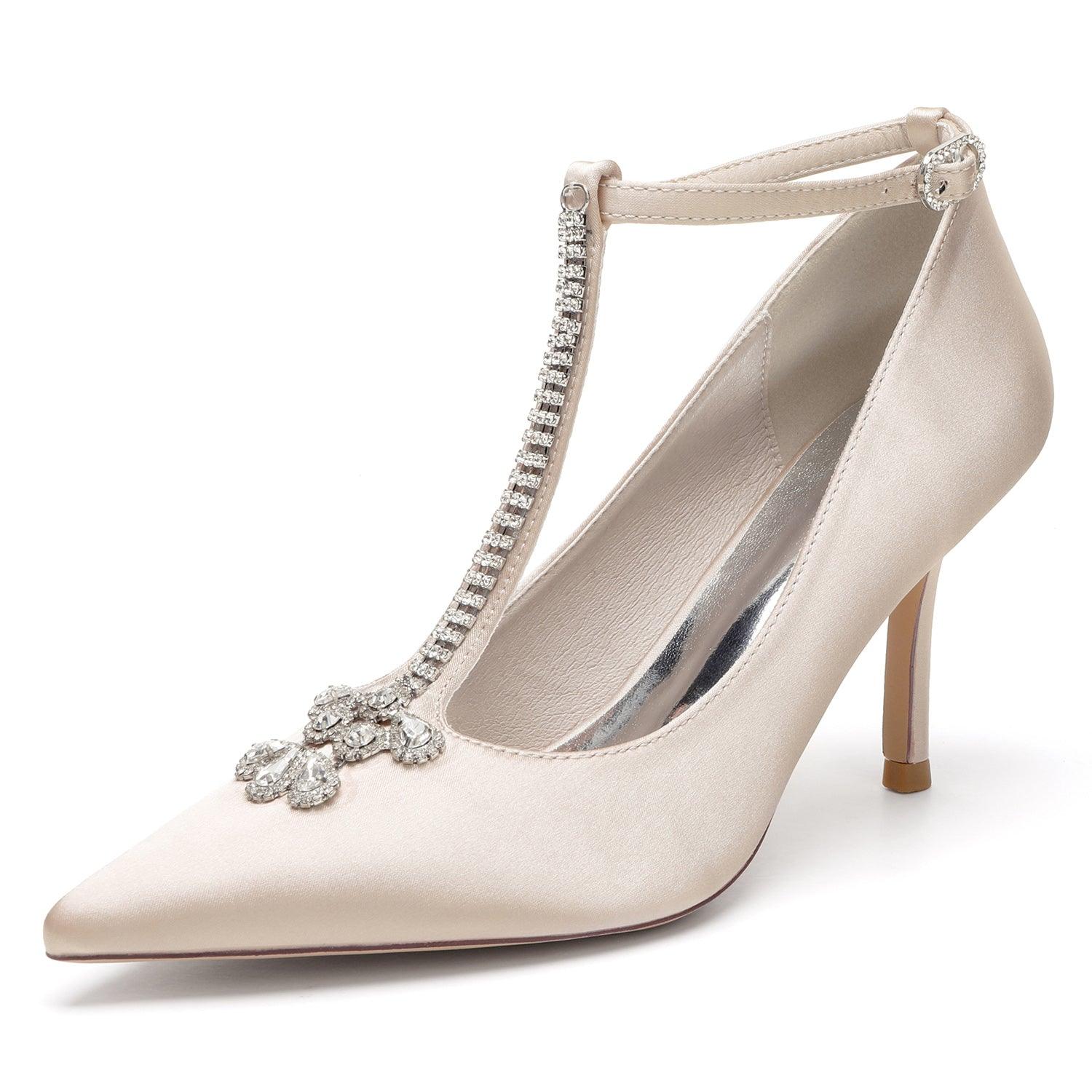 Stiletto Heel 8.5cm Silk-Like Shoes CK0474 - COCOMELODY