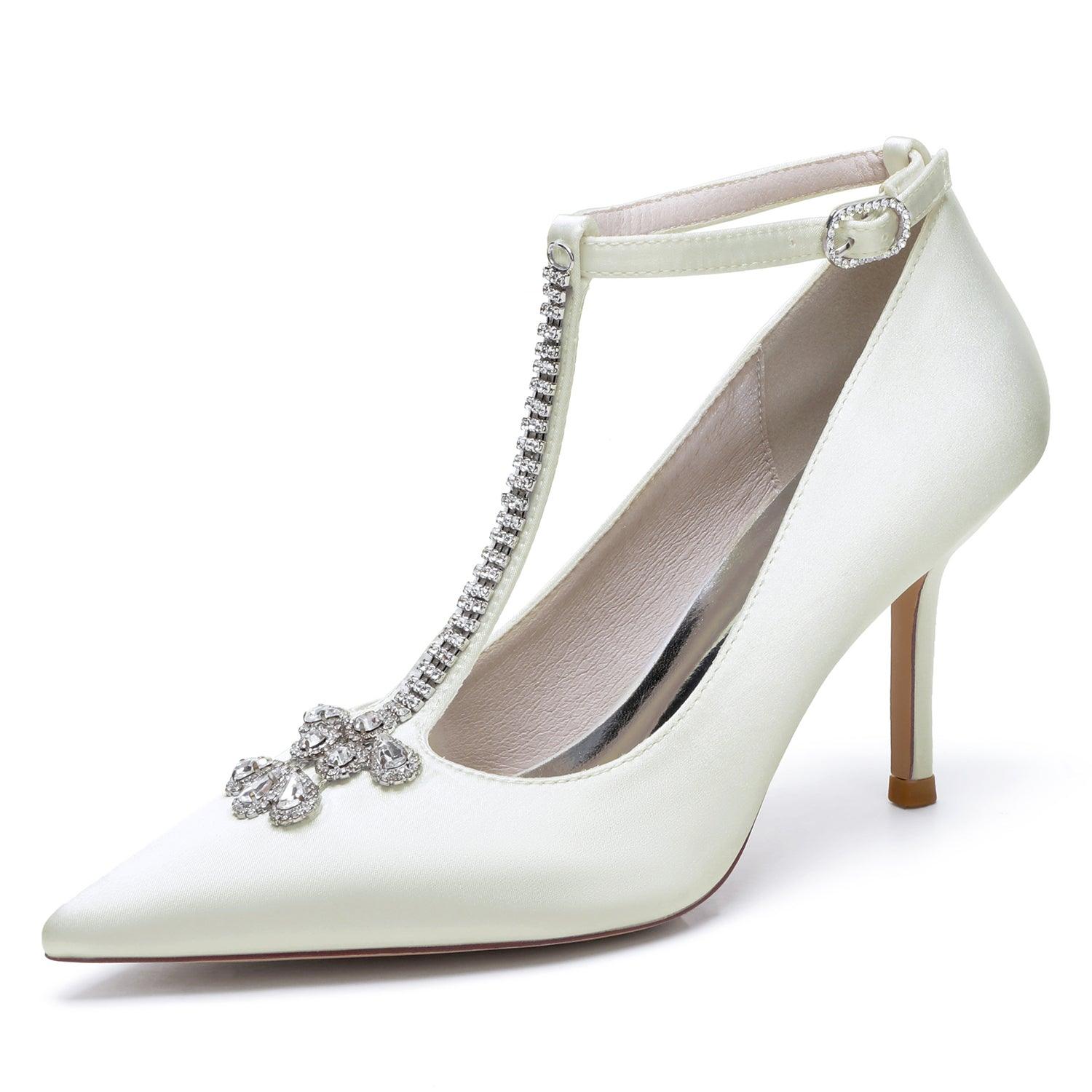 Stiletto Heel 8.5cm Silk-Like Shoes CK0474 - COCOMELODY