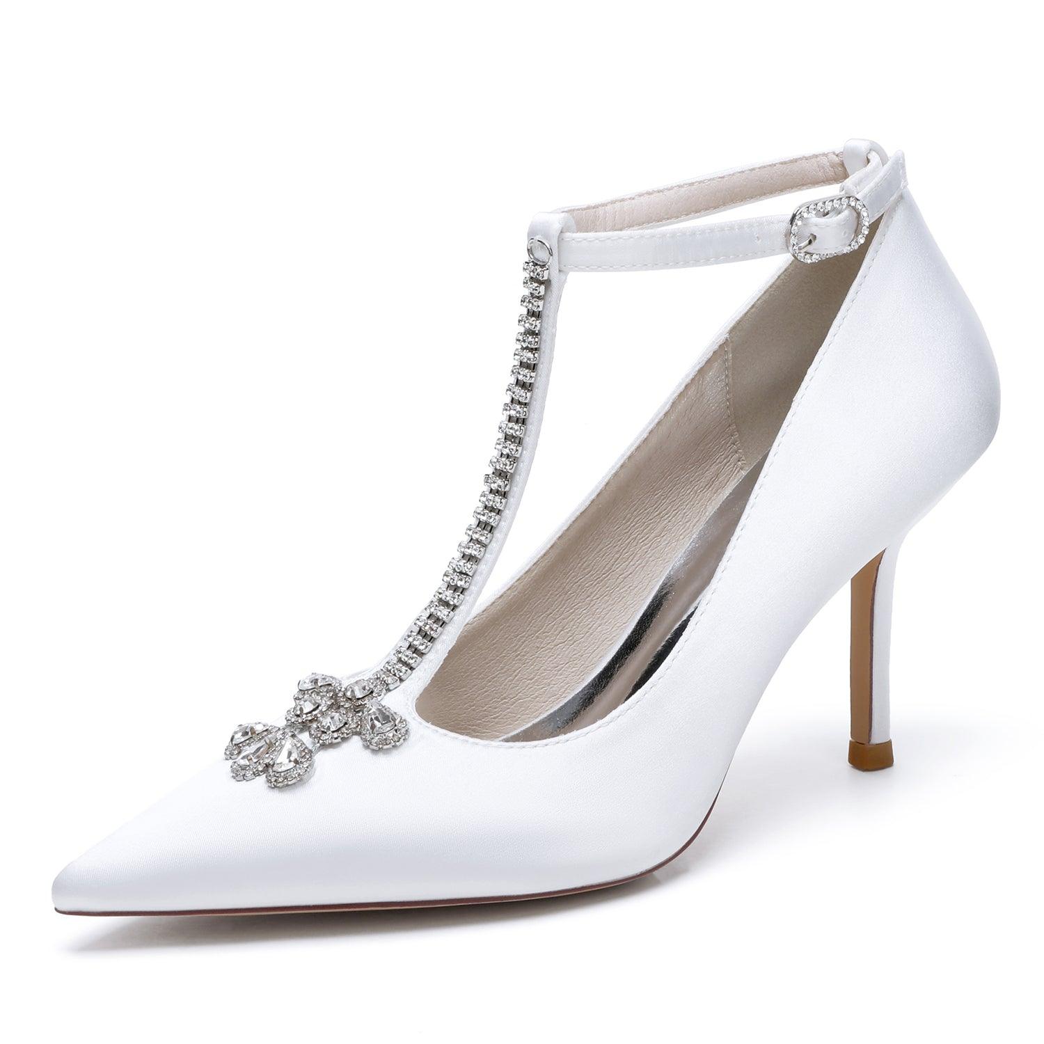Stiletto Heel 8.5cm Silk-Like Shoes CK0474 - COCOMELODY
