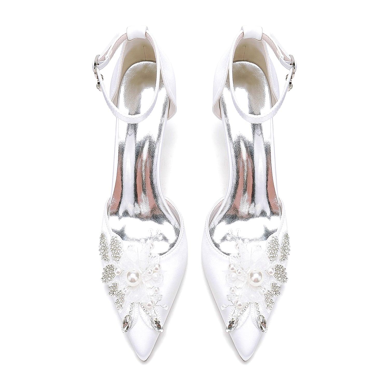 Stiletto Heel 8.5cm Silk-Like Shoes CK0476 - COCOMELODY