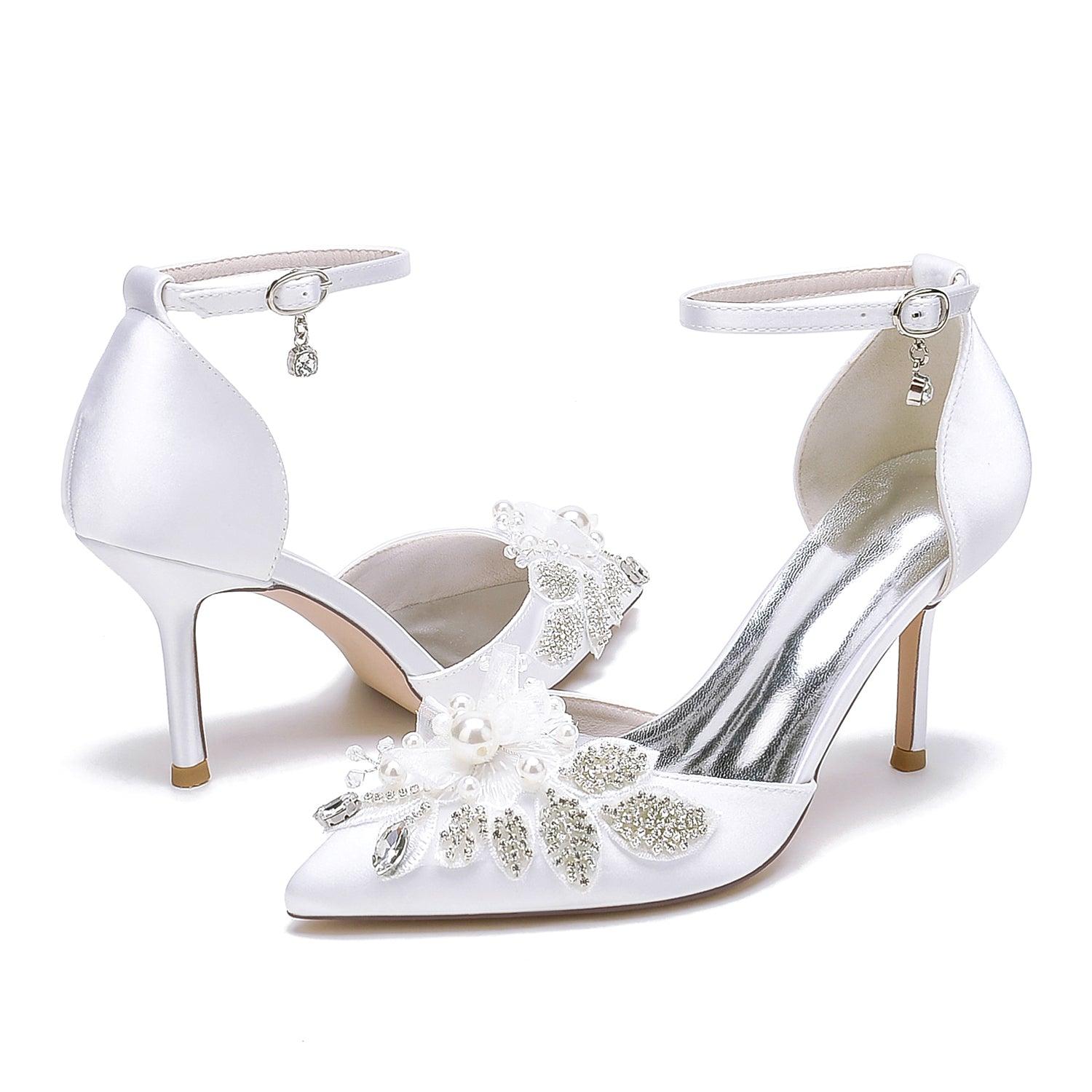 Stiletto Heel 8.5cm Silk-Like Shoes CK0476 - COCOMELODY