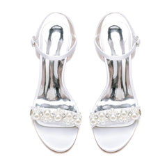 Stiletto Heel 9.5cm Silk-Like Shoes CK0478 - COCOMELODY