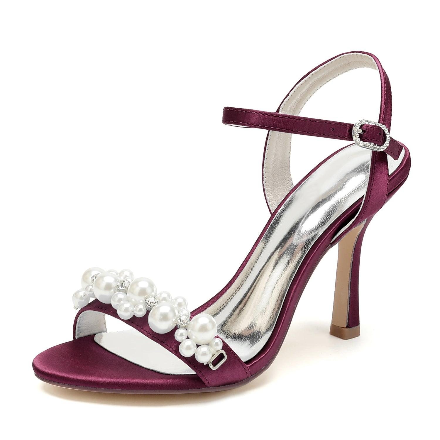 Stiletto Heel 9.5cm Silk-Like Shoes CK0478 - COCOMELODY