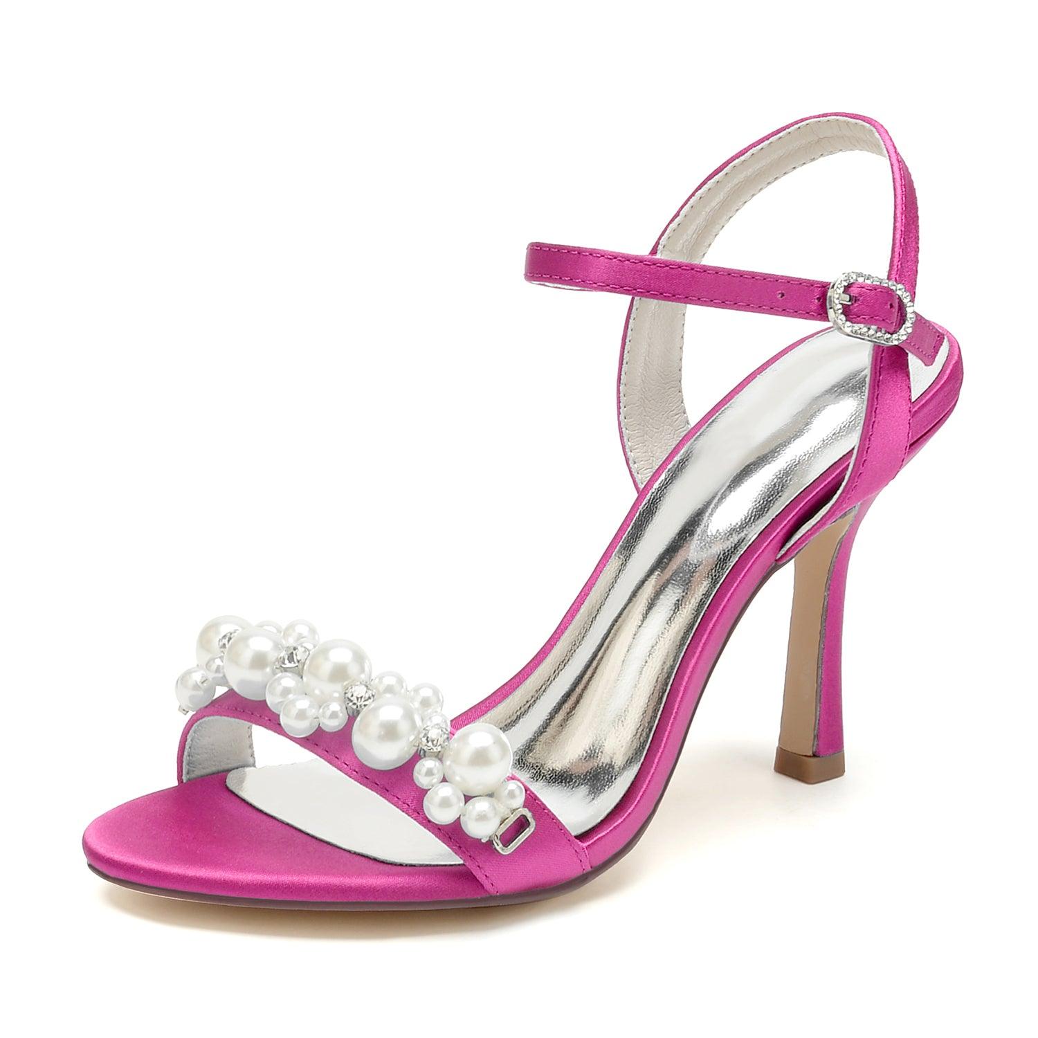 Stiletto Heel 9.5cm Silk-Like Shoes CK0478 - COCOMELODY
