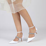 Stiletto Heel 6cm Silk-Like Shoes CK0482 - COCOMELODY