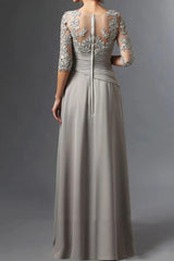 Sheath-Column Floor Length Chiffon Mother Dress CM0075 - COCOMELODY