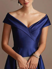 High Low Ankle Length Satin Mother Dress CM0078 - COCOMELODY