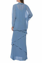 A-Line Ankle Length Chiffon Mother Dress CM0196 - COCOMELODY