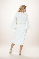 A-line Midi Elastic Cloth Mother Dress CM0226 - COCOMELODY