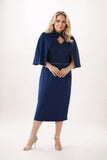 Sheath-Column Midi Satin Lace Mother Dress CM0228 - COCOMELODY