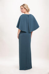 Sheath-Column Maxi Stretch Crepe Mother Dress CM0236 - COCOMELODY