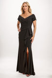 Trumpet-Mermaid Maxi Elastic Cloth Mother Dress CM0240 - COCOMELODY