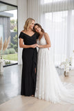 Trumpet-Mermaid Maxi Elastic Cloth Mother Dress CM0240
