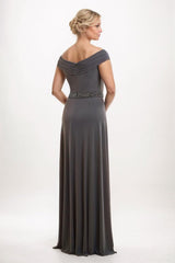 Sheath-Column Maxi Elastic Cloth Mother Dress CM0241 - COCOMELODY