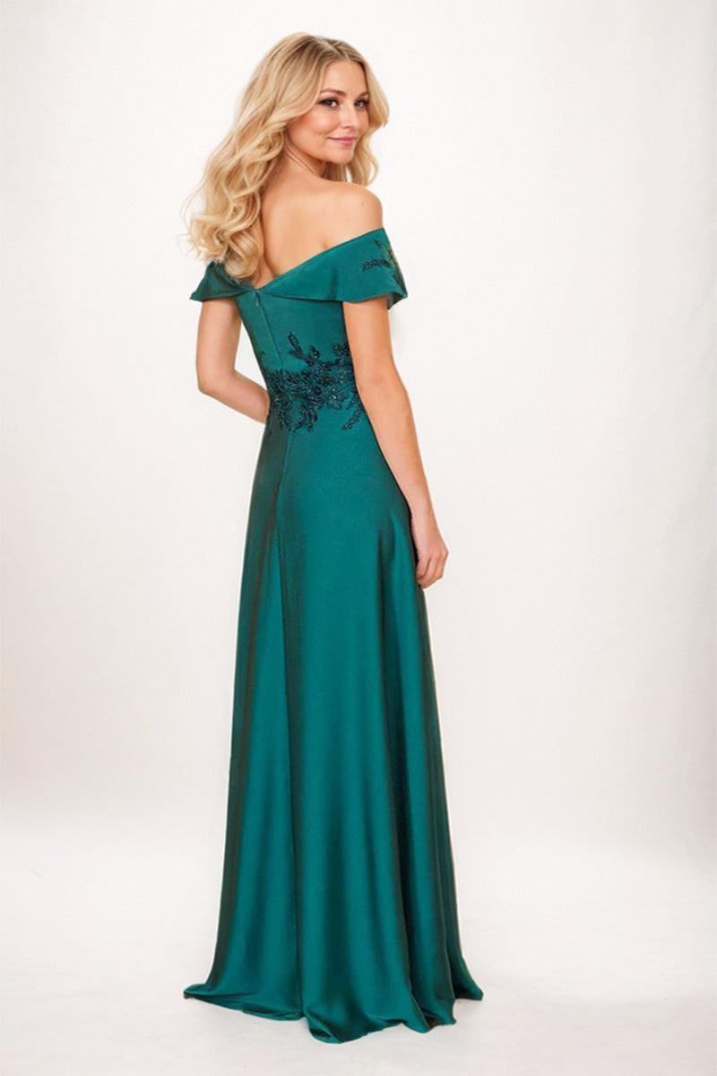 A-Line Maxi Elastic Silk like Satin Mother Dress CM0243 - COCOMELODY