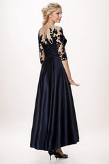 A-Line High-Low Satin Mother Dress CM0244 - COCOMELODY