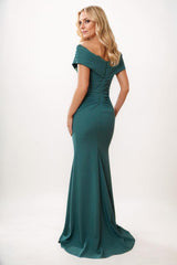Trumpet-Mermaid Maxi Satin Mother Dress CM0245 - COCOMELODY