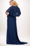 A-Line Maxi Chiffon Mother Dress CM0248 - COCOMELODY
