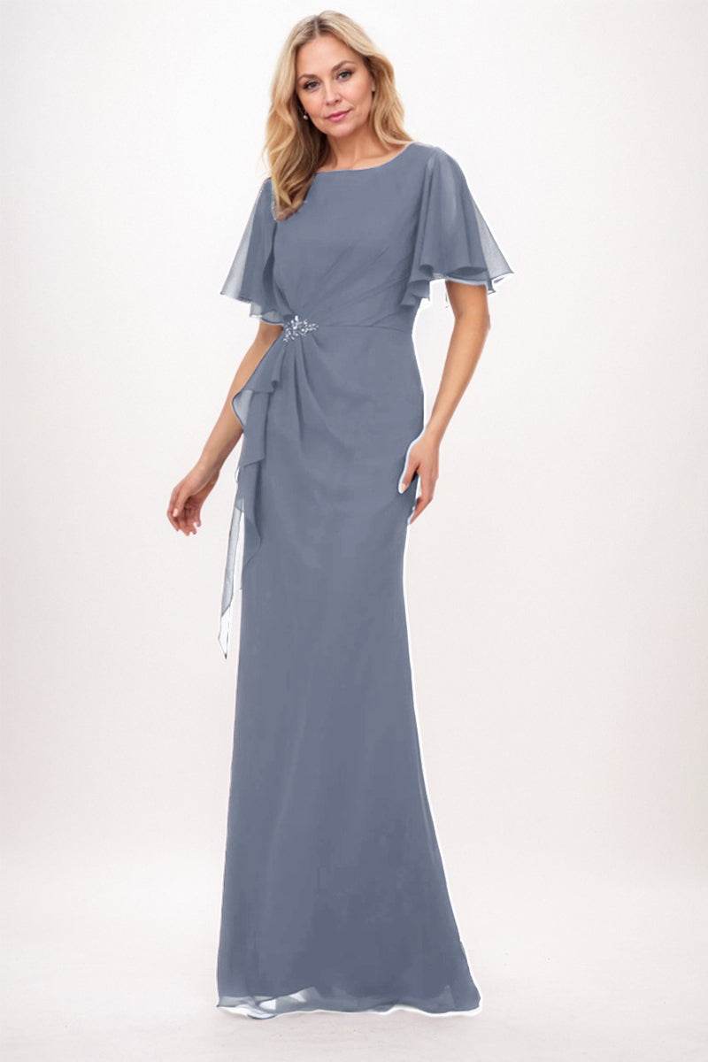 Sheath-Column Maxi Chiffon Mother Dress CM0250