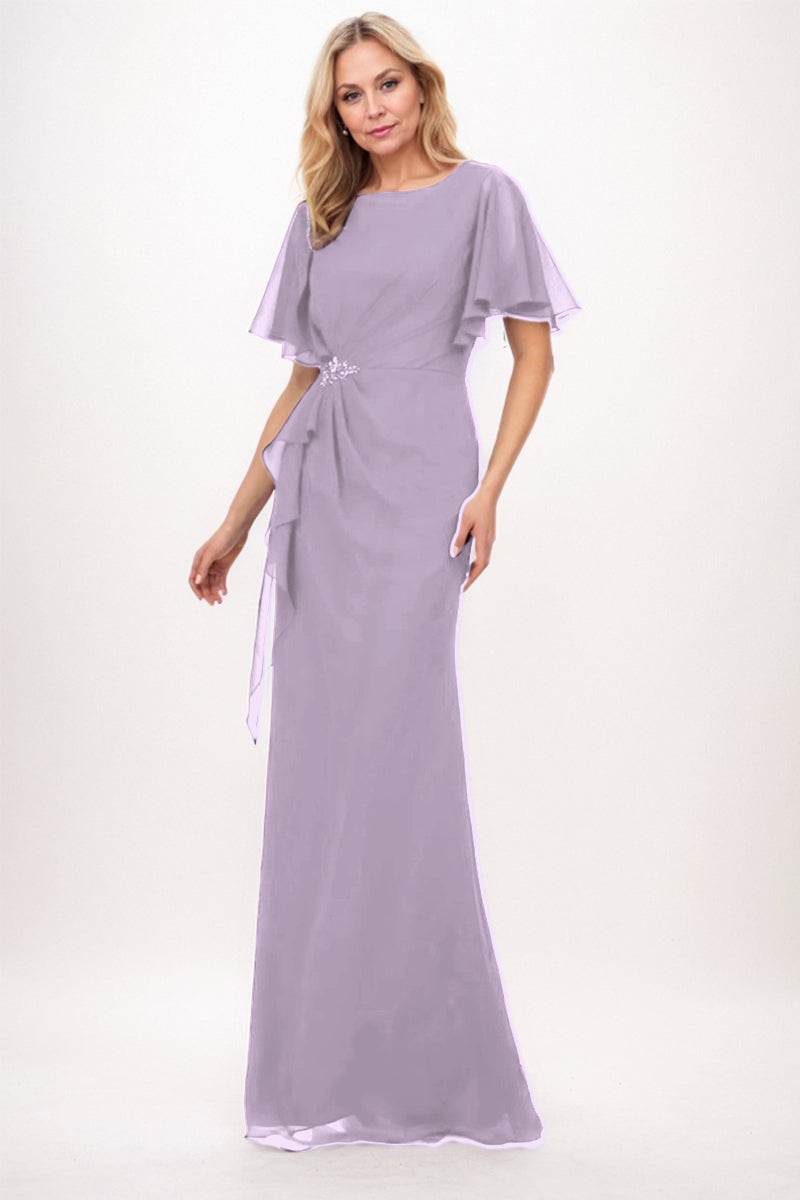 Sheath-Column Maxi Chiffon Mother Dress CM0250