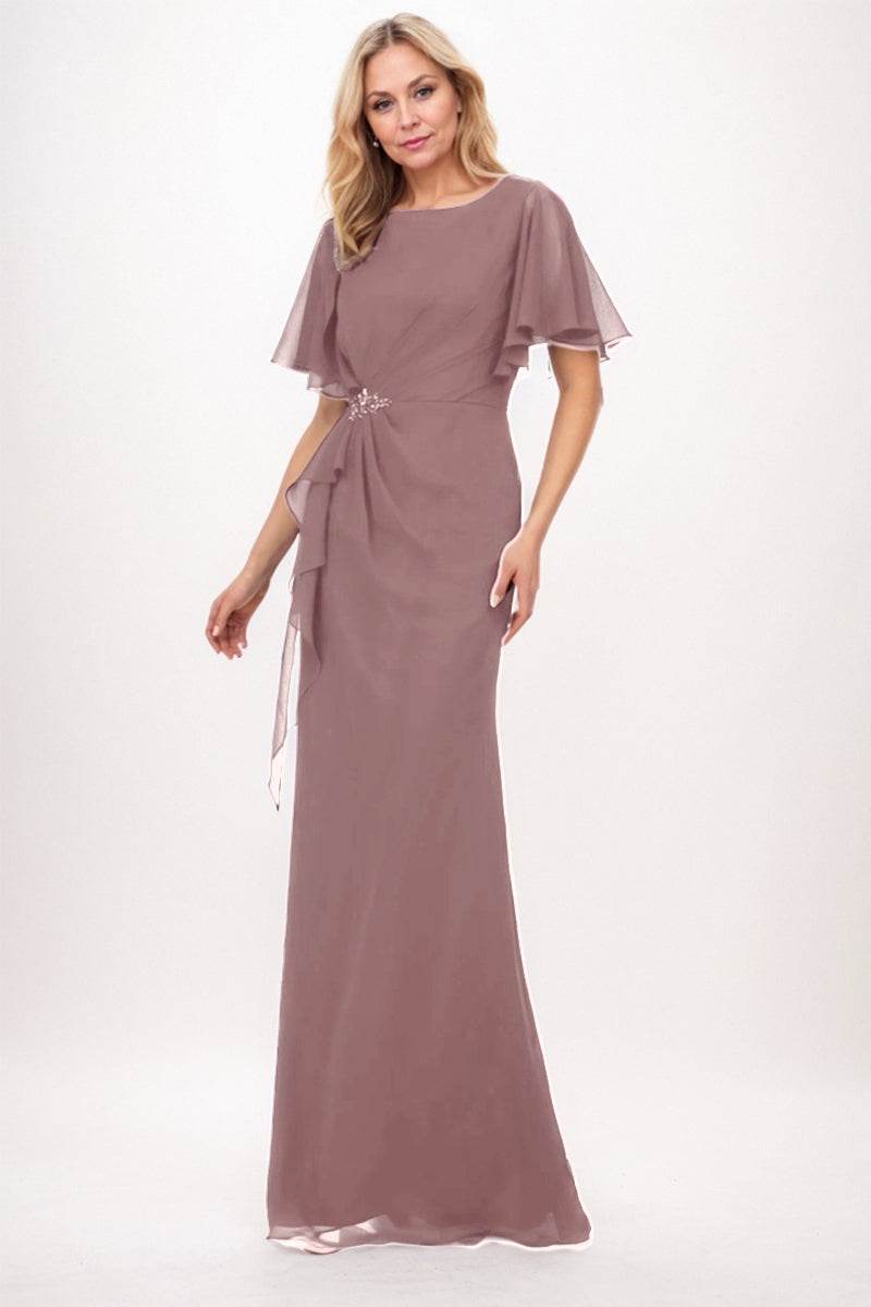 Sheath-Column Maxi Chiffon Mother Dress CM0250