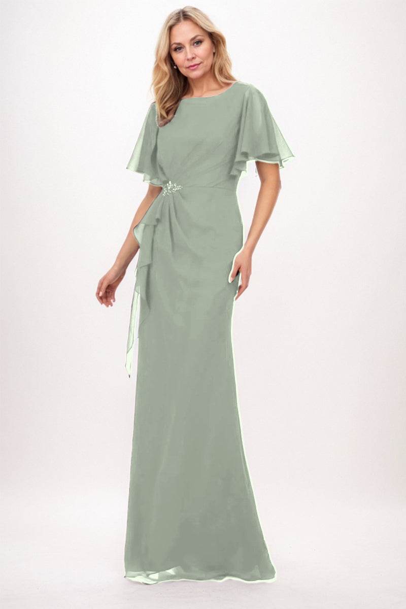 Sheath-Column Maxi Chiffon Mother Dress CM0250 - COCOMELODY