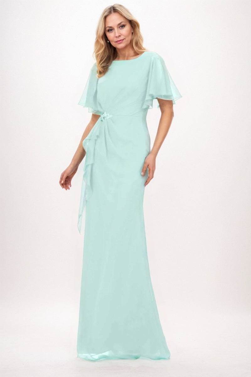 Sheath-Column Maxi Chiffon Mother Dress CM0250