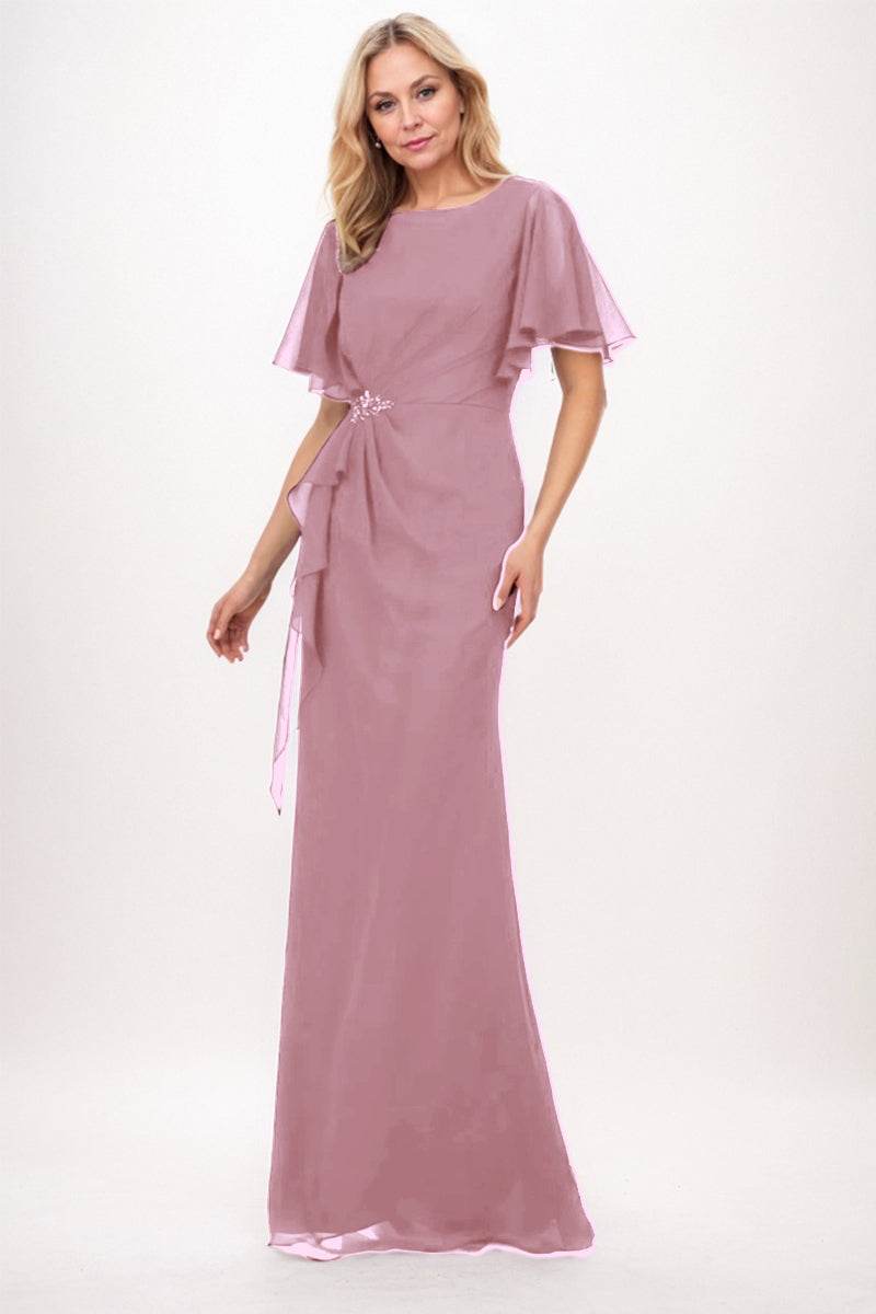 Sheath-Column Maxi Chiffon Mother Dress CM0250