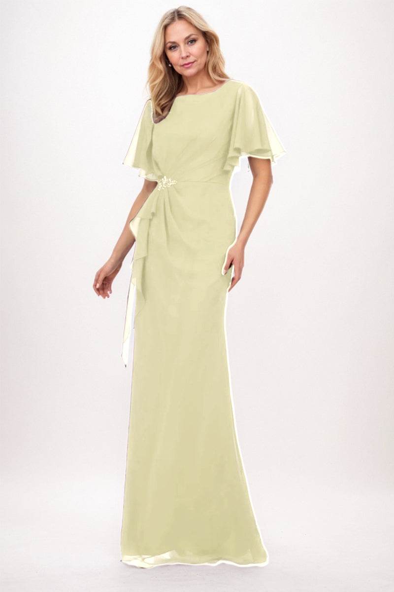Sheath-Column Maxi Chiffon Mother Dress CM0250