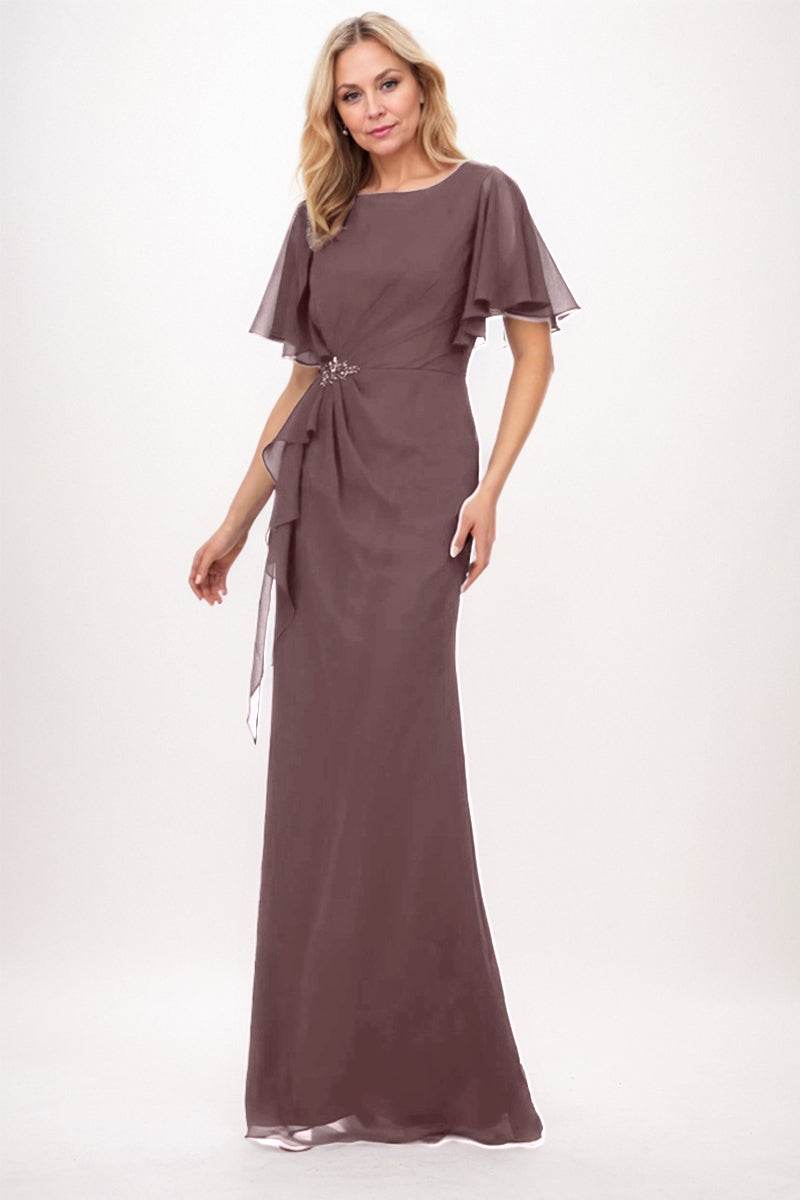 Sheath-Column Maxi Chiffon Mother Dress CM0250