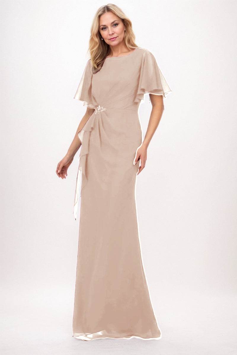 Sheath-Column Maxi Chiffon Mother Dress CM0250