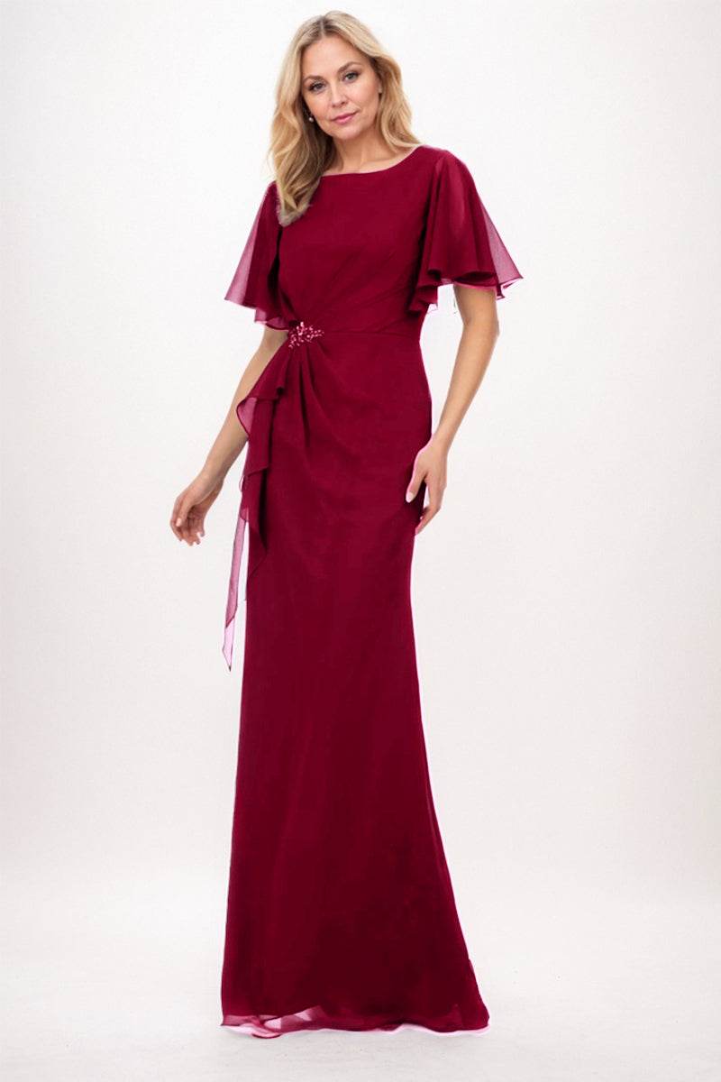Sheath-Column Maxi Chiffon Mother Dress CM0250