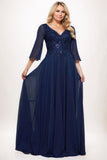 A-Line Maxi Chiffon Mother Dress CM0254 - COCOMELODY