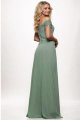A-Line Maxi Chiffon Mother Dress CM0255 - COCOMELODY