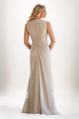 A-Line Maxi Chiffon Mother Dress CM0256 - COCOMELODY