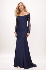 Trumpet-Mermaid Maxi Elastic Cloth Mother Dress CM0260 - COCOMELODY